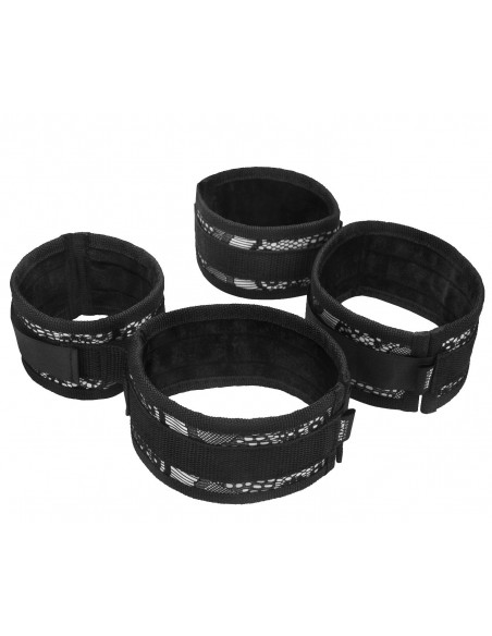 Uprząż BDSM Steamy Shades Wrist To Ankle Cuffs - Uprzęże BDSM - 2