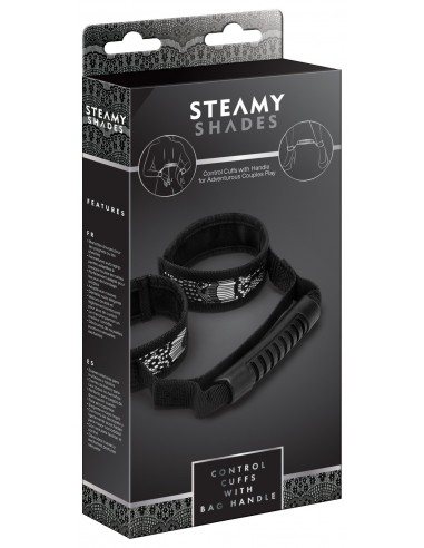 Uprząż BDSM Steamy Shades Control Cuffs With Bag Handle - Uprzęże BDSM - 3