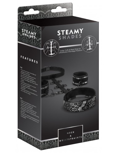 Uprząż BDSM Steamy Shades Neck / Wriststraints - Uprzęże BDSM - 3