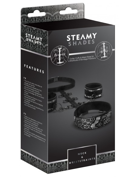 Uprząż BDSM Steamy Shades Neck / Wriststraints - Uprzęże BDSM - 3
