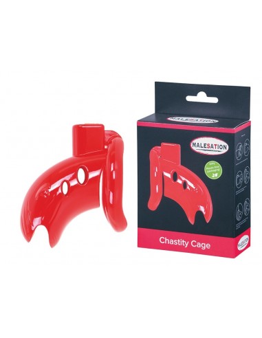 Klatka Na Penisa Malesation Chastity Cage Red - Klatki na penisa - 1