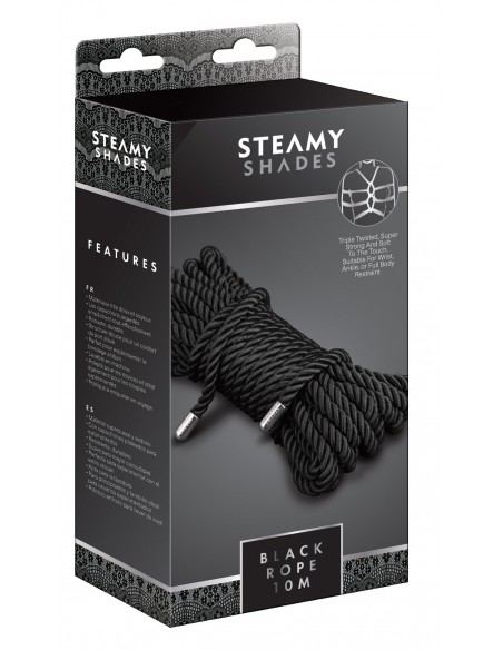 Lina BDSM Steamy Shades Black Rope - Liny, sznury BDSM - 3