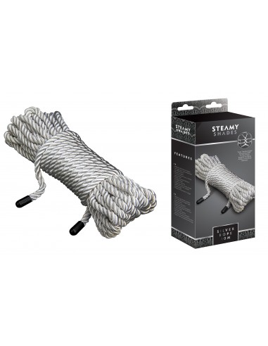 Lina BDSM Steamy Shades Silver Rope - Liny, sznury BDSM - 1