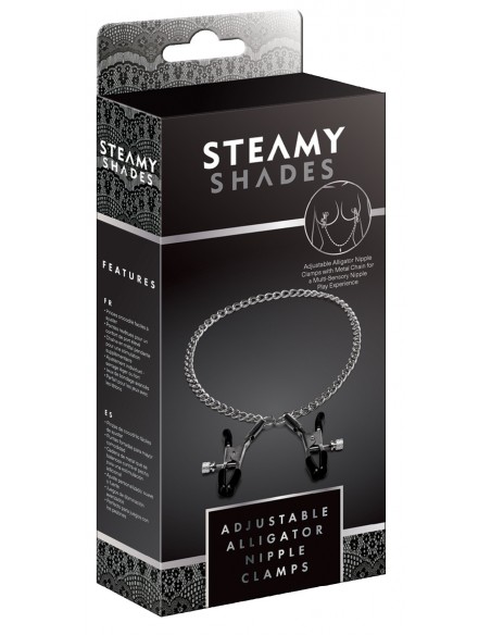 Klamry na sutki Steamy Shades Adjustable Alligator Nipple Clamps - Klamry i klipsy na sutki - 3