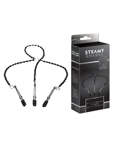 Klamry na sutki Steamy Shades Y-Style Deluxe Beaded Nipple Clamps - Klamry i klipsy na sutki - 1