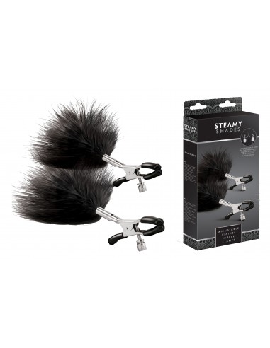 Klamry na sutki Steamy Shades Adjustable Feather Nipple Clamps - Klamry i klipsy na sutki - 1
