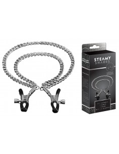 Klamry na sutki Steamy Shades Adjustable Double Chain Nipple Clamps - Klamry i klipsy na sutki - 1