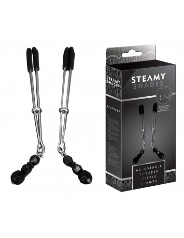Klamry na sutki Steamy Shades Adjustable Tweezer Nipple Clamps - Klamry i klipsy na sutki - 1
