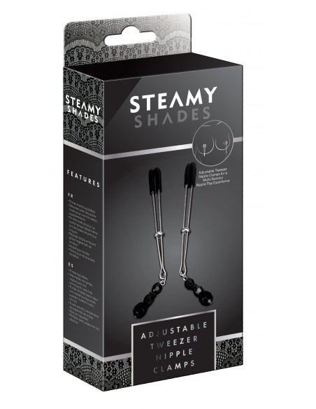 Klamry na sutki Steamy Shades Adjustable Tweezer Nipple Clamps - Klamry i klipsy na sutki - 3