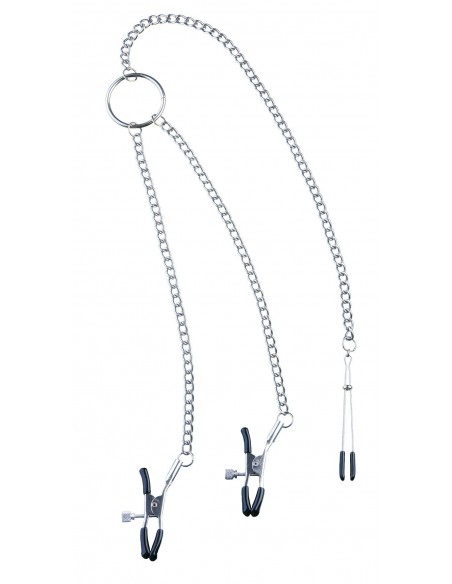 Klamry na sutki Steamy Shades Adjustable Nipple Clamps And Tweezer Clit Clamp - Klamry i klipsy na sutki - 2