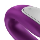 Wibrator dla par Satisfyer Double Fun (Violet) - kształt U, dwa niezależne silniczki, 9,3 × 4,2 × 6,17 cm - 2