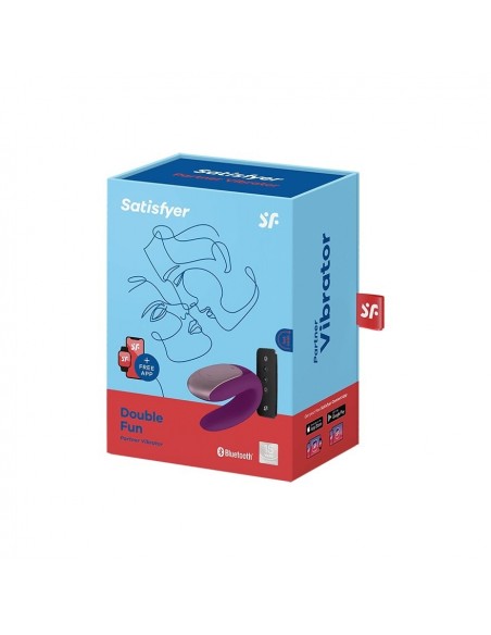 Podwójna stymulacja dla par Double Fun (Violet) - Stymulatory i wibratory dla par - 6