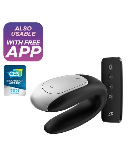 Podwójna stymulacja dla par Double Fun (Black) - Stymulatory i wibratory dla par - 1