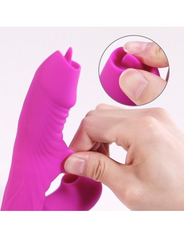 Wibrator króliczek USB z Funkcją Ssania i Języczkiem - Wibratory Króliczki - 3