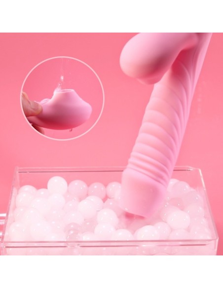 Wibrator króliczek USB z Funkcją Ssania i Języczkiem - Wibratory Króliczki - 5