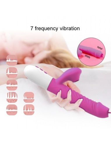 Wibrator króliczek USB z Funkcją Ssania i Języczkiem - Wibratory Króliczki - 6