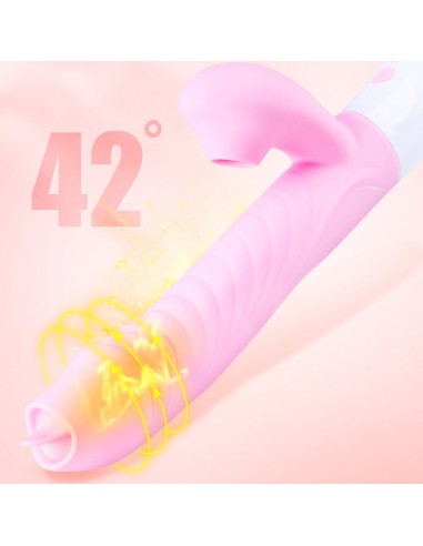 Wibrator króliczek USB z Funkcją Ssania i Języczkiem - Wibratory Króliczki - 8