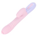 Wibrator silikonowy Silicone Vibrator USB 7 Function and Thrusting Function / Heating, pink - 7 funkcji wibracji, ruch posuwisto - 6