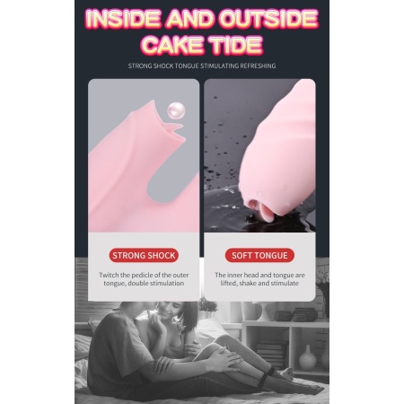 Wibrator króliczek Silikonowy Usb 7 Function And Thrusting Function / Heating, Różowy - 8