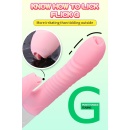 Wibrator króliczek Silikonowy Usb 7 Function And Thrusting Function / Heating, Różowy - 10