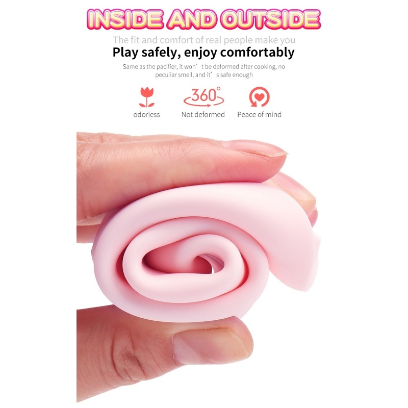 Wibrator króliczek Silikonowy Usb 7 Function And Thrusting Function / Heating, Różowy - 14