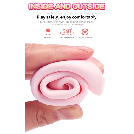 Wibrator króliczek Silikonowy Usb 7 Function And Thrusting Function / Heating, Różowy - 14