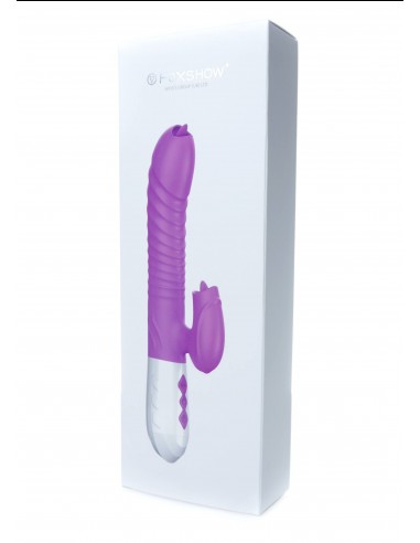 Wibrator króliczek Silicone Usb 7 Function And Thrusting Function / Heating, Pink - Wibratory Króliczki - 19