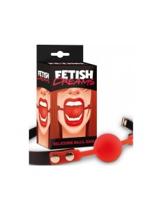 Knebel Fetish Dreams Silicone Ball Gag Red - Kneble do ust - 1 2