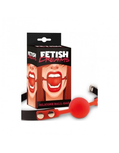 Knebel Fetish Dreams Silicone Ball Gag Red - Kneble do ust - 2
