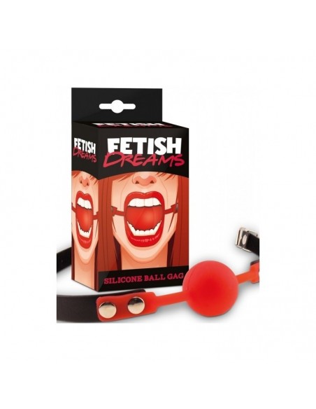 Knebel Fetish Dreams Silicone Ball Gag Red - Kneble do ust - 2