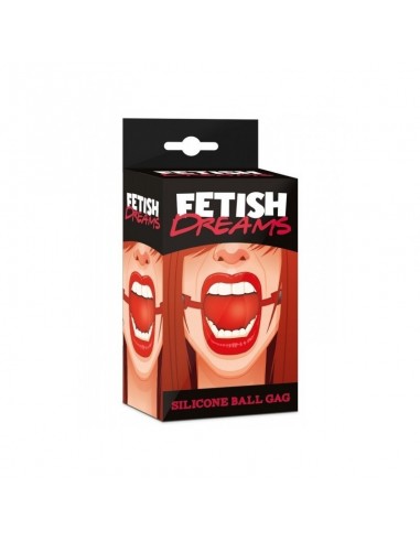 Knebel Fetish Dreams Silicone Ball Gag Red - Kneble do ust - 3