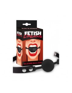 Knebel Fetish Dreams Silicone Ball Gag Black - Kneble do ust - 1 2
