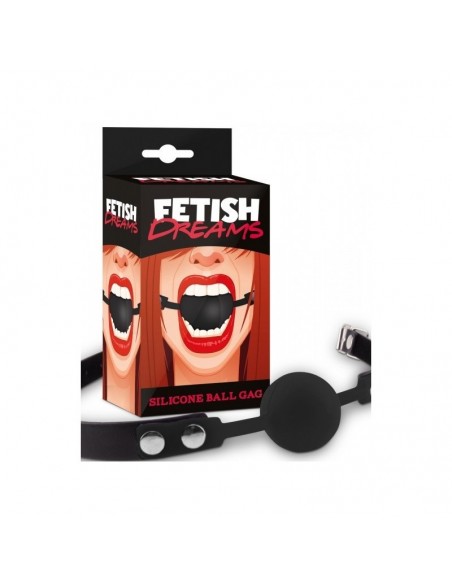 Knebel Fetish Dreams Silicone Ball Gag Black - Kneble do ust - 2
