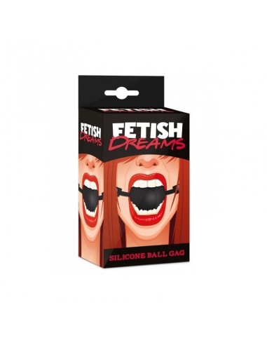 Knebel Fetish Dreams Silicone Ball Gag Black - Kneble do ust - 3
