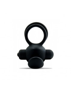 Pierścień na penisa z wibracjami  Ultimate Silicone Czarny - Pierścienie erekcyjne wibrujące - 1
