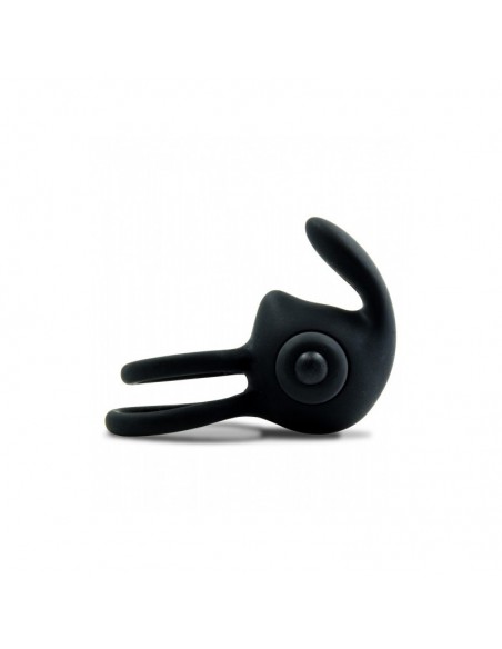 Pierścień na penisa z wibracjami  Ultimate Silicone Czarny - Pierścienie erekcyjne wibrujące - 4