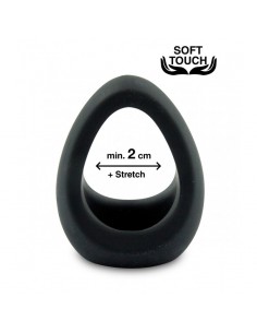 Pierścień erekcyjny Mr. Cock Drop Silicone Cockring Black - Pierścienie erekcyjne niewibrujące - 1 2
