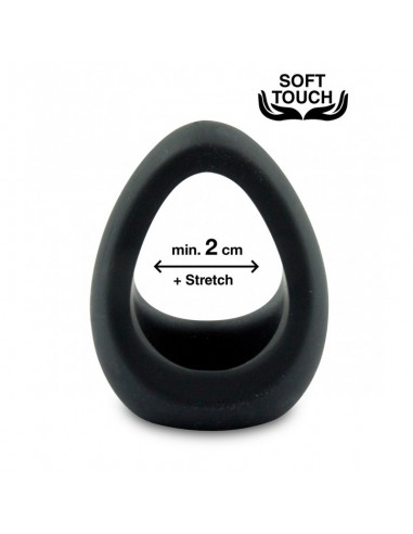 Pierścień erekcyjny Mr. Cock Drop Silicone Cockring Black - Pierścienie erekcyjne niewibrujące - 2