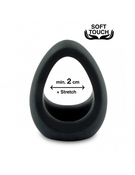 Pierścień erekcyjny Mr. Cock Drop Silicone Cockring Black - Pierścienie erekcyjne niewibrujące - 2