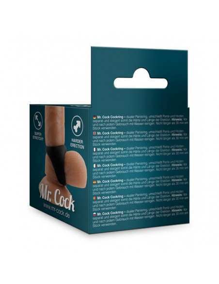 Pierścień erekcyjny Mr. Cock Drop Silicone Cockring Black - Pierścienie erekcyjne niewibrujące - 5