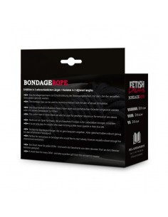 Lina BDSM Fetish Dreams Bondage Rope Black 10 m - Liny, sznury BDSM - 1 2