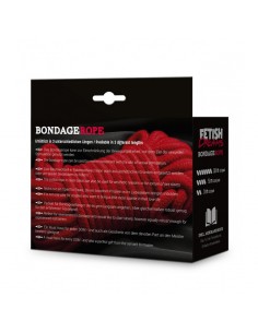 Lina BDSM Fetish Dreams Bondage Rope Red 3 m - Liny, sznury BDSM - 1 2