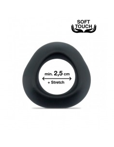Pierścień erekcyjny Mr. Cock Polygon Silicone Cockring Black - Pierścienie erekcyjne niewibrujące - 1 2