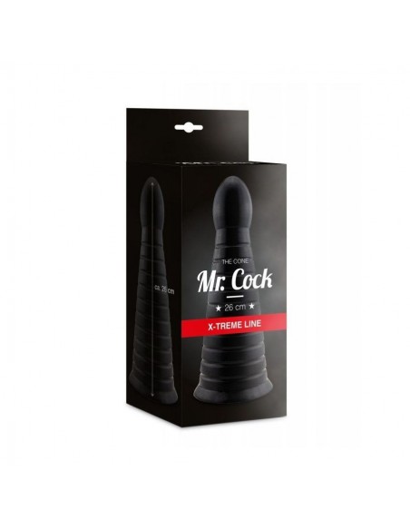 Dildo analne XXL Mr.Cock X-Treme Line Cone Black 26 cm - Ogromne Korki Analne XXL - 2