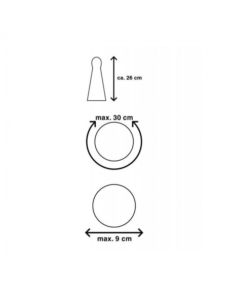 Dildo analne XXL Mr.Cock X-Treme Line Cone Black 26 cm - Ogromne Korki Analne XXL - 3