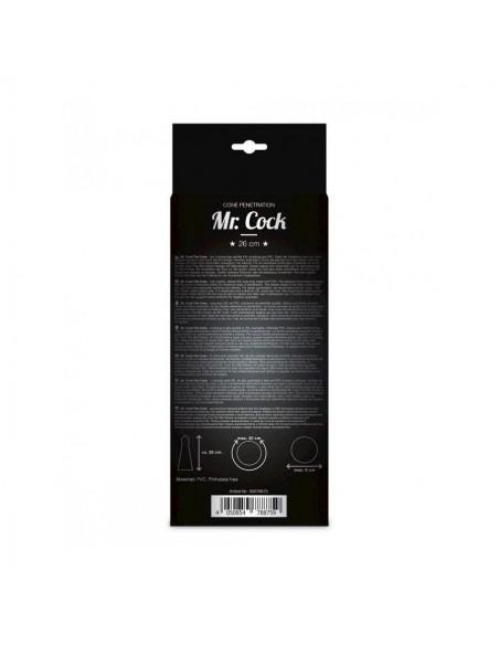 Dildo analne XXL Mr.Cock X-Treme Line Cone Black 26 cm - Ogromne Korki Analne XXL - 4