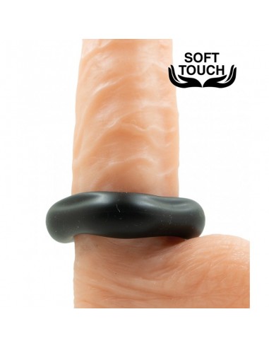 Pierścień erekcyjny Mr.Cock Square Silicone Cockring Black - Pierścienie erekcyjne niewibrujące - 6