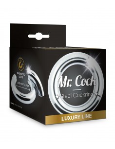 Pierścień erekcyjny Mr.Cock Luxury Line Steel Cockring Magnetic Lock 50Mm - Pierścienie erekcyjne niewibrujące - 1 2