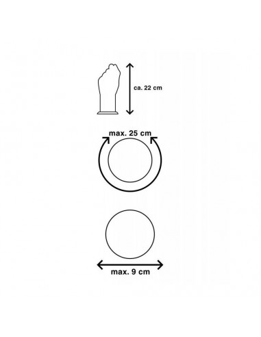 Dildo analne Mr.Cock X-Treme Line Fist Black 22 cm - Ogromne Korki Analne XXL - 4