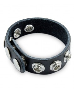 Pierścień erekcyjny Mr. Cock Rivet Leather Cockring Black - Pierścienie erekcyjne niewibrujące - 1